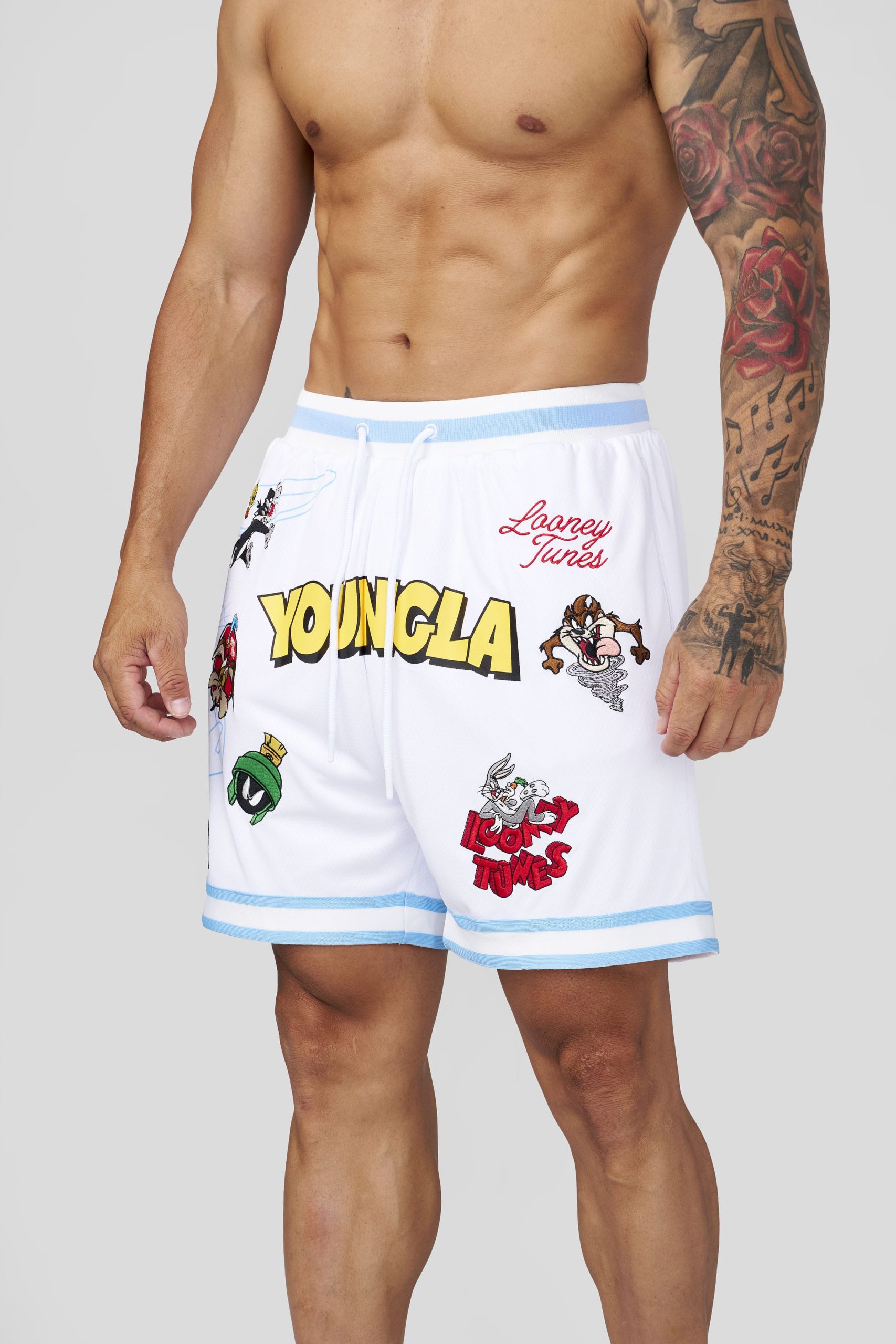 1071 - Looney Tunes Embroidered Patch Shorts - Image 9